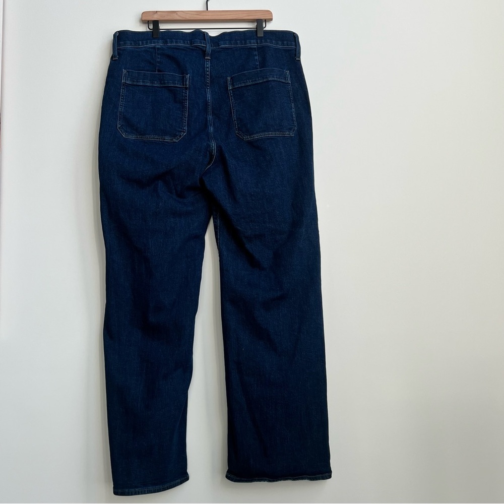J Crew Factory Full Length Slim Wide Leg Sailor Jeans 35 Tall Premium Edition - Picture 13 of 15